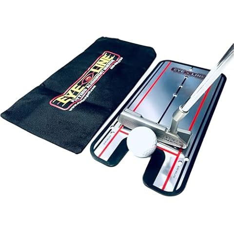 EyeLine Golf Putting Alignment Mirror, Portable Practice Putting Trainer Aid, As Seen on PGA Tour, Made in USA, Use Outdoors or on Indoor Putting mat Cover