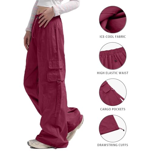 Pantalones cargo de mujer transpirables estilo Y2k largos y grandes 5