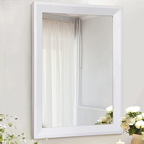 AAZZKANG Rectangular Wall Mirror Decorative Wood Framed Mirrors Large 26'x18' for Farmhouse Bedroom Bathroom Living Room Entryway Hanging Home Decor