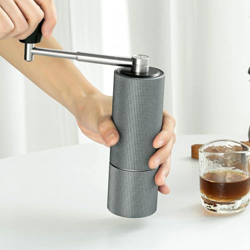 Image of TIMEMORE Chestnut C2 Fold Manual Coffee Grinder with Adjustable Coarseness, Capacity 25g with CNC Stainless Steel Conical Burr, Pour Over Coffee for Hand Grinder of Office Home Traveling Camping