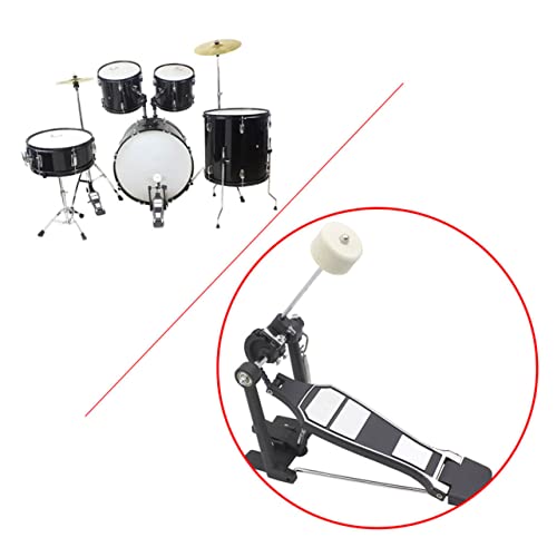 Accesorios para pedal de bombo con eje y fieltro de acero inoxidable miniatura 7