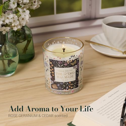 Image of Christian Art Gifts Psalm 118:24 Scented Candle: Soy Wax, Bible Verse