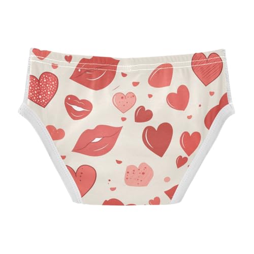 Lips Kiss Heart Pattern Love Toddler Boys' Cotton Briefs Underwear Cute Children Panties2