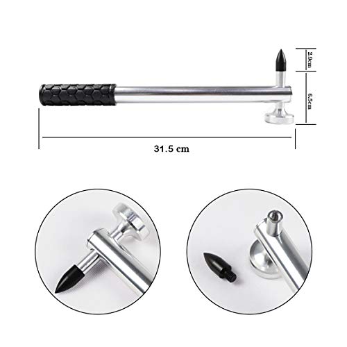 Image of LadyRosian 16PCS Car Paintless Dent Repair Tools Aluminum Dent Hammer with Knock Down Head Tap Kit Leveling Telescopic Hammer Set for Car Hail Damage Repair