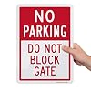 SmartSign Do Not Block Gate Sign, No Parking Sign | 10 x 14 Inches Engineer Grade Reflective Aluminum, Built to Last, Rust-Proof, Weather Resistant, Made in USA