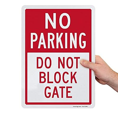 SmartSign Do Not Block Gate Sign, No Parking Sign | 10 x 14 Inches Engineer Grade Reflective Aluminum, Built to Last, Rust-Proof, Weather Resistant, Made in USA