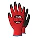 Price comparison product image Traffi TG1010 PPE Code Red Safety Glove (Cut Level A - Low Protection) Comfortable, Tactile, Breathable PU Coated Work Gloves for Dry Conditions - Pack of 10