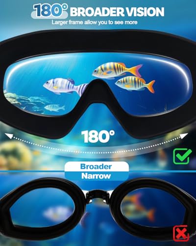 Image of Swim Goggles 2 Pack, Wide View Anti Fog&UV Swimming Goggles for Audlt, No Leaking Swim Glasses for Men Women Youth
