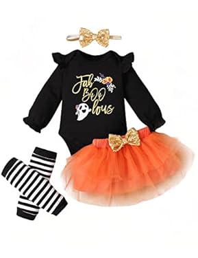 AMAZON - BIRTHDAY SHARK Baby Girl My First Halloween Outfit Girl 1st Halloween Tutu Skirt Baby Halloween Outfit (Black,12-18 Months)