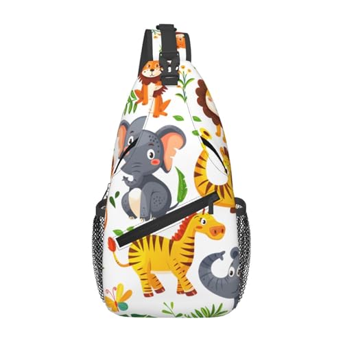 Mochila cruzada ligera unisex tipo sling animal