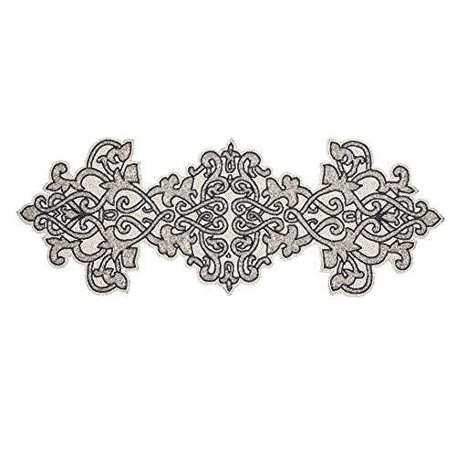 Hand Made Beaded Table Runner 13X36 Inch In Light Colors Combo, Produced By Skilled Village Artisans In India - A Beautiful Complements To Dinner Table Decor Offered By Linen Clubs #TOP23