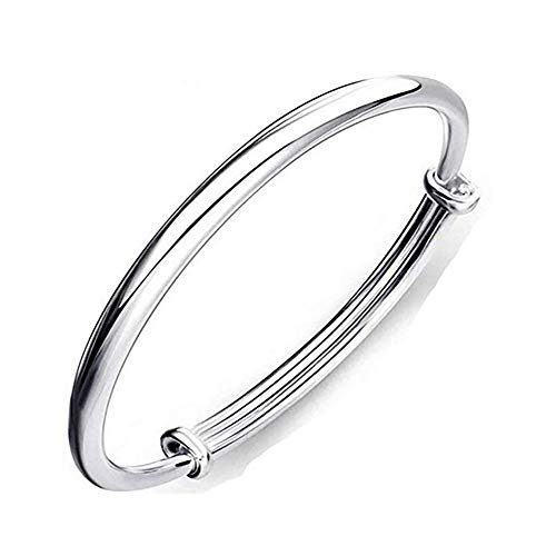1 X Fashion Women Jewelry Solid 925 Sterling Silver Bangle Bracelet Gift