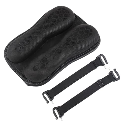 Cojín de asiento de motocicleta, cojín de gel para motocicleta, panal 3D, transpirable, absorción de impactos, para viajes largos y cómodos