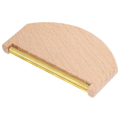 MUELODSIC Strumento per Rimuovere Pelucchi da Maglioni di Lana e Cashmere, Pettine Manico in Legno e Barra in Rame, Facile da Usare per Tessuti Delicati e Viaggi