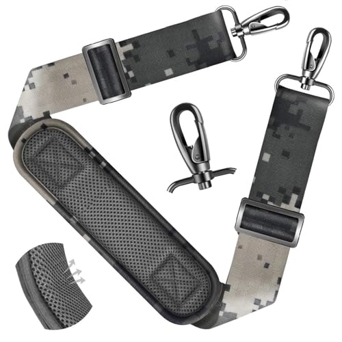 Image of ZINZ Shoulder Strap - 59 Inch Universal Heavy-duty Adjustable Strap with Ultra-thick Fixed Breathable Pad for Laptop, Gym, Camera Bag and More -Camouflage gray