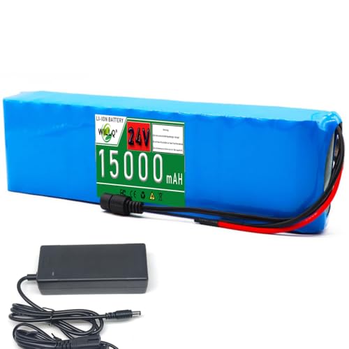 WILLQ Batería Iones Litio 24V 15Ah para Patinete eléctrico, batería Recargable 24 voltios de Repuesto para Bicicleta eléctrica con Placa de protección BMS para Motor 360​​W