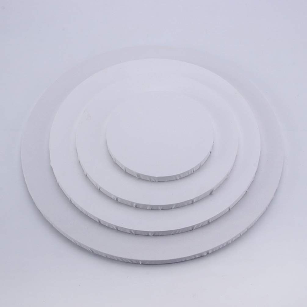 Lurrose Toile Ronde Tendue en Coton Blanc Cadre en Bois, pour Peinture à L'huile et Dessin, Format 40cm pour Artistes et Amateurs de Création
