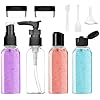 HYFY 9in1 Pack Travel Bottles Clear Plastic Squeeze Bottles Flip Cap Plastic Bottle Travel Bottle Set Shampoo Lotions Body Soap Creams Travel Bottles for Toiletries Kit Refillable Dispenser