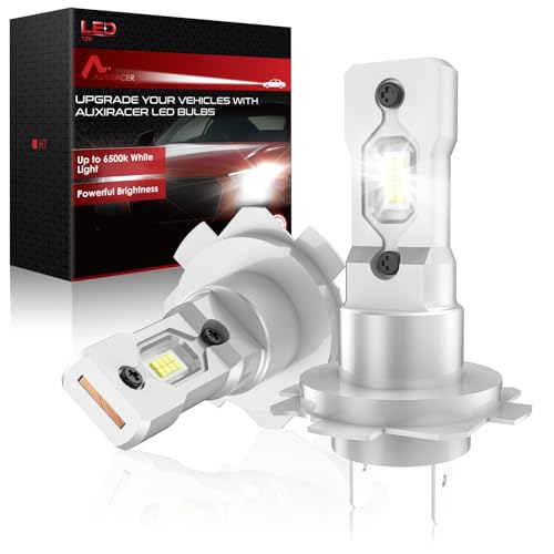 AUXIRACER H7 LED, 100W 30000LM 6500K Luce Bianca Fredda Lampadine LED H7, Dimensioni Mini 1:1, Plug and Play, Lampadine Per Fari Auto e Moto, 2 pezzi