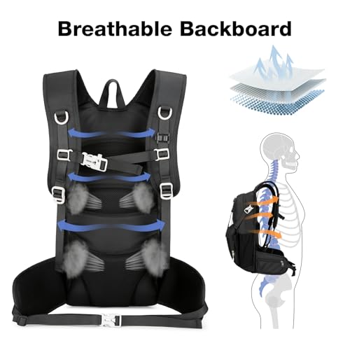 Outplea Breathable Cycling Backpack Waterproof, Mountain Bike Backpack with Helmet Cover - Image 4