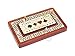 House of Cribbage - 2 Track - Wooden Travel/Pocket Size Cribbage Board - 4 Inch - Inlaid in Bloodwood/Maple Wood with Storage Space for Cribbage Pegs - 60 Points - Non Continuous
