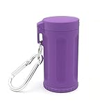 Honoro Portable Ashtray with Lid for Outdoor,ABS Smokeless Windproof Cigarettes Ashtray with Keychain,Purple