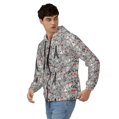 Veste à capuche pour homme protection contre le vent sweat chaud quotidien - 5