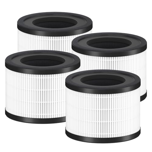 4 Pack AP-S0610L HEPA Replacement Filter Compatible With MOOKA AP-S0610L Purifiers, 3-IN-1 H13 True Hepa Filter & High-Efficiency Activated Carbon