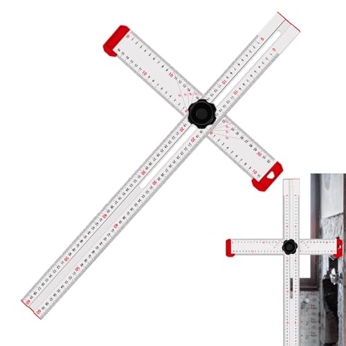Équerre en T réglable en aluminium robuste pour des mesures de charpente de haute précision