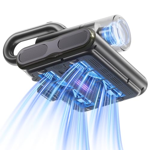 Dual Brush-Roll Mattress Vacuum Cleaner with 25KPa High Suction, UV-C