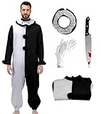 Pigmiss Adult Art The Clown Costume Scary Horror Suit Killer Halloween Cosplay Outfits Jumpsuit