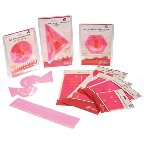 Gabarits triangulaires pour patchwork Sew Easy en acrylique transparent de 2 à 6 pouces x9 - 4