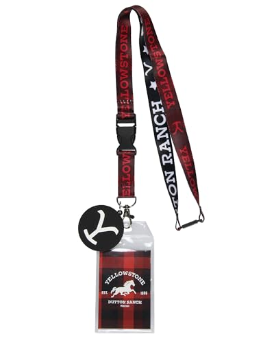Cordon porte-badge Yellowstone Dutton Ranch réversible pour ne plus perdre vos badges