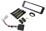 Single Din ISO Install Dash Kit with Wiring Harness & Hardware Aftermarket Radio Stereo Compatible with Harley Davidson 1996-2013 FLHX FLHT FLTR Street Electra Road Glide
