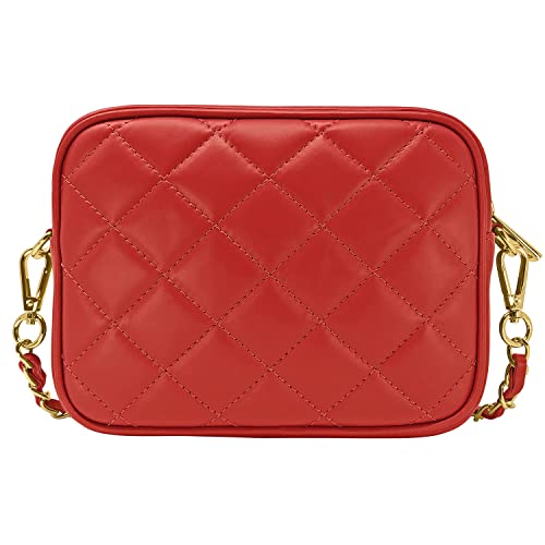 Parubi, Schoudertas voor dames, van echt leer Sauvage, gewatteerd, Made in Italy, model Nora, kleine schoudertas met… - Image 4