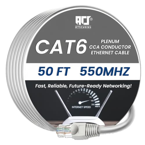 Câble plenum Cat6 compatible PoE et Gigabit pour switch Ethernet