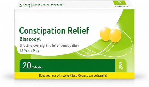 Constipation Relief Laxative 5mg Gastro-Resistant Tablets 3 Pack of 20 Tablets Effective Adult Relief (Brand May Vary)