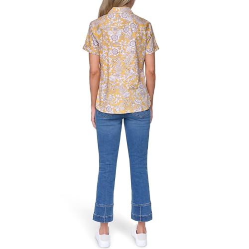Image of Nautica Women's Button Front Short Sleeve Camp Shirt