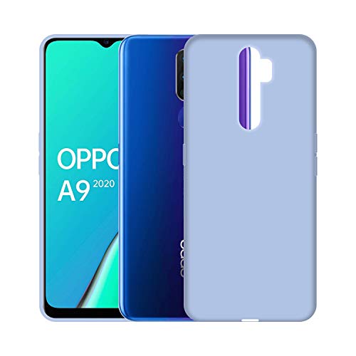 Image of Case Creation Luxurious OG Series for A5 2020 Case Cover,Anti-Dirty Slim Case Frosted Matte Cute Candy TPU Raised Bezel (Splash of Color) Back Cover for Oppo A5 2020 -Light Purple