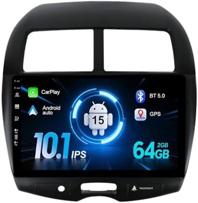 Car Stereo 2G+64G Android 15 For Mitsubishi ASX 2010-2017 Carplay GPS Sat Nav RDS Free Camera Double Din Head Unit Support Bluetooth Mirror Link DAB WIFI SWC 10" IPS