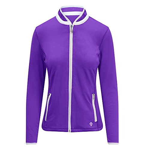 Pure Golf Couche intermédiaire zippée pour femme, violet, M Cover