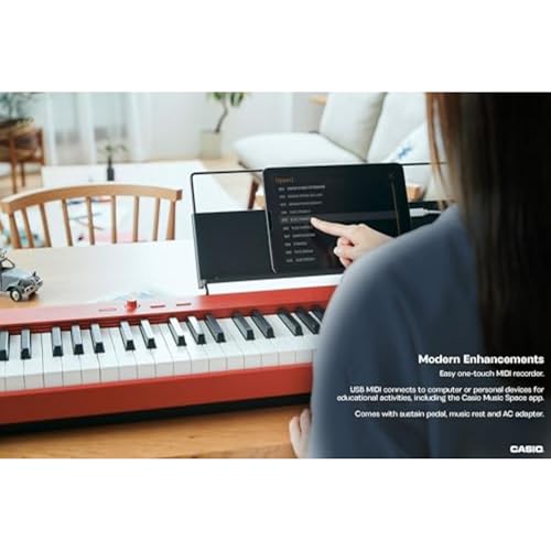 Image of Casio CDP-S160 - 88-Key Weighted Digital Piano with Scaled Hammer Action Keyboard | Duet Mode for Students | Realistic Feel, Slim & Portable | Built-In Tones, Effects, USB-MIDI, Speakers | Red