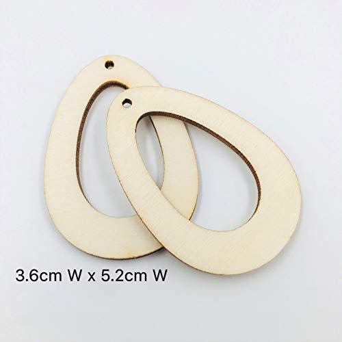 Nuo Rui 9 Pairs Unfinished Wood Earring Blanks Teardrop Geometric Dangle Earring Pendants #TOP5