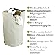 WENKO Wäschesammler Jumbo Stone Beige, stabile Multifunktionstasche mit praktischen Tragegriffen, Faltbarer Shoppingbegleiter, 69 l Stauraum, (B/T x H): 38 x 72 cm