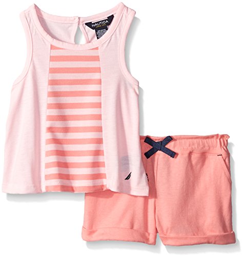 Nautica Girls' Knit Top Paired with Short Set