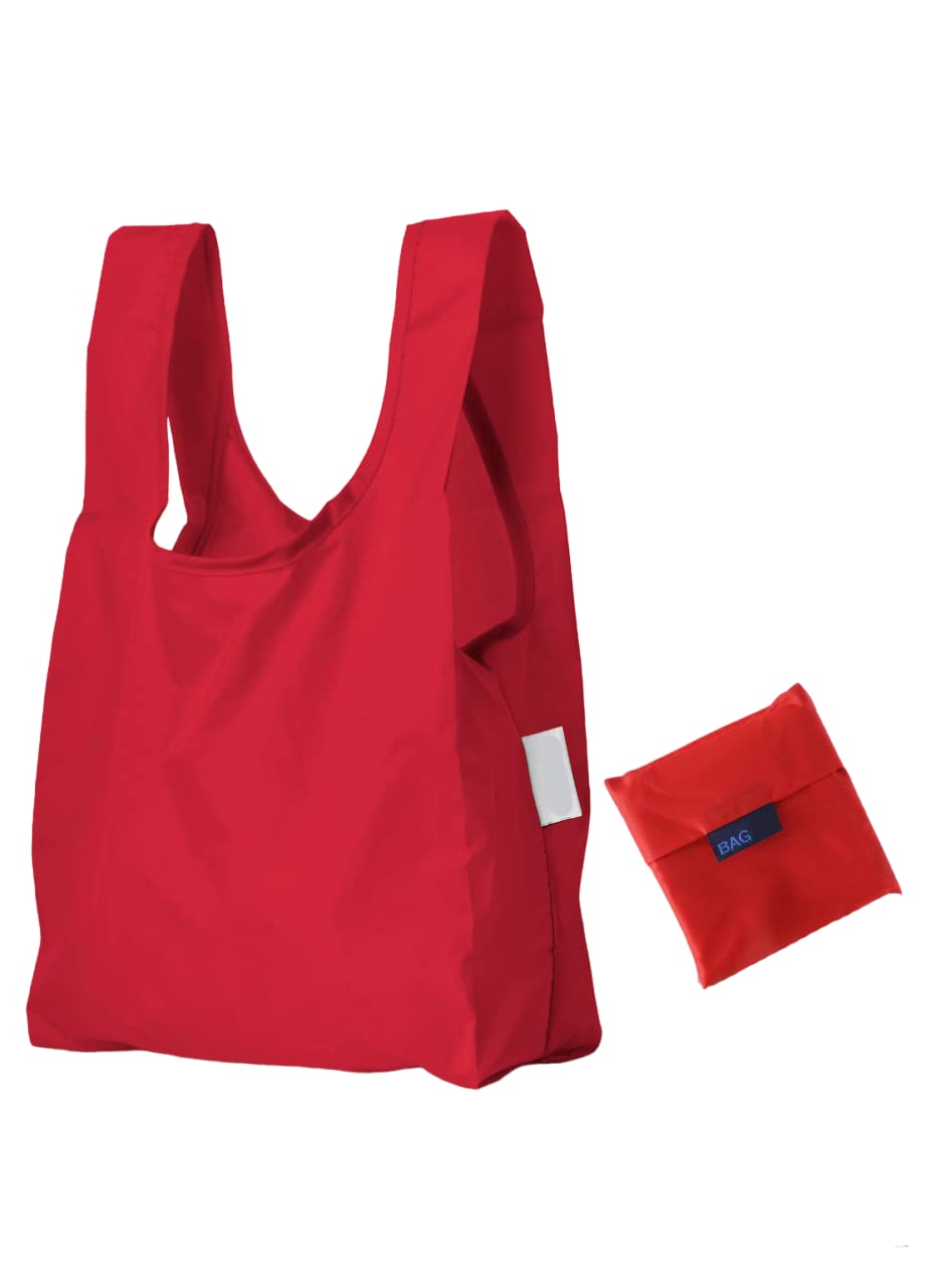 Shopping Bag|Folding Travel Bag|Polyester Shopping Bag for Grocery|Carrying Bag With Front Small Pocket (Red)