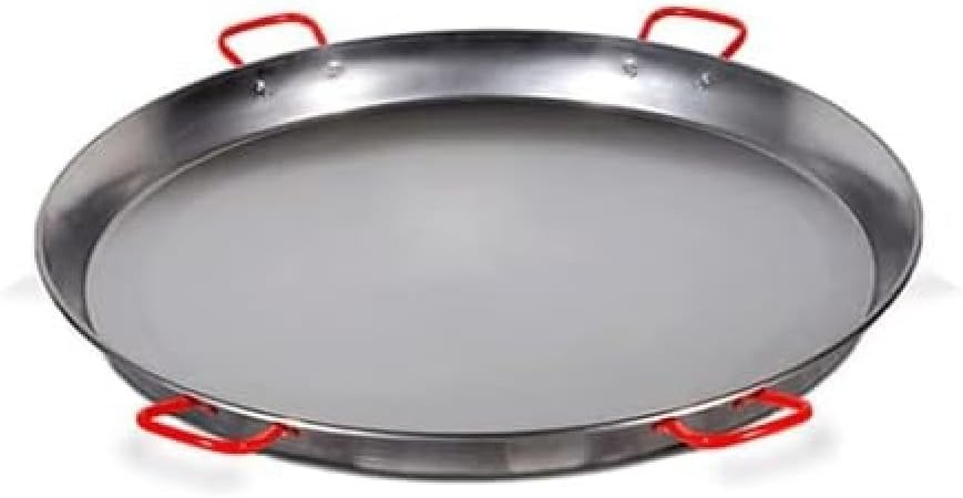 La Ideal_Polished Steel Paella Pan, 100 cm