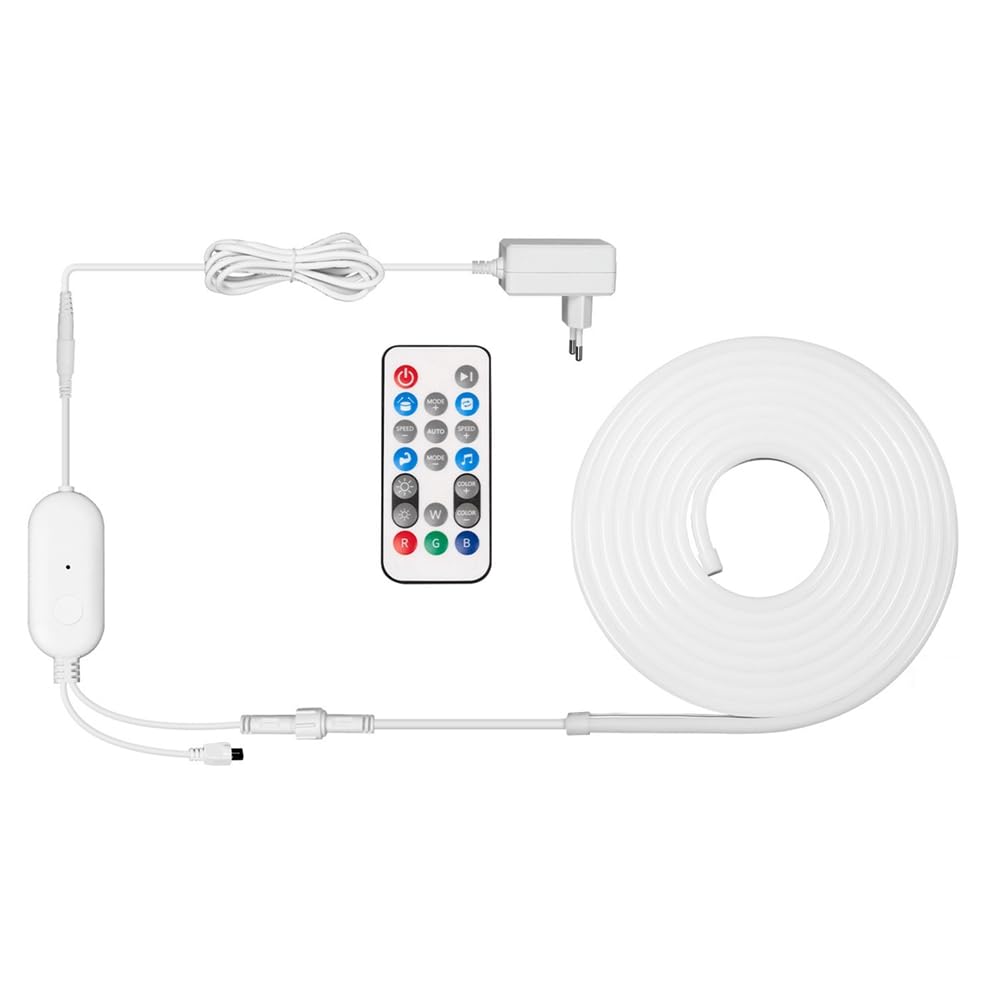 WiFi Graffiti Neon LED Strip Lights App Timing Color Tuning 1600MP Put Security RGB Color Rope Lights con enchufe UE