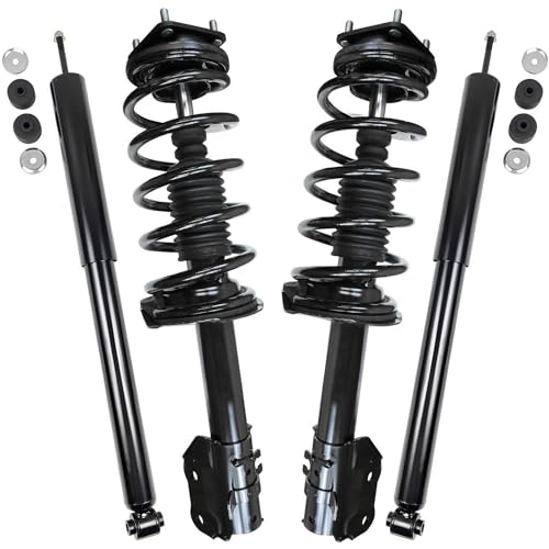 Detroit Axle - Struts Shocks for 2007-2015 Mazda CX-9 2 Front Struts with Coil Spring Assembly 2 Rear Shock Absorbers 2008 2009 2010 2011 2012 2013 2014 Replacement Suspension Kit