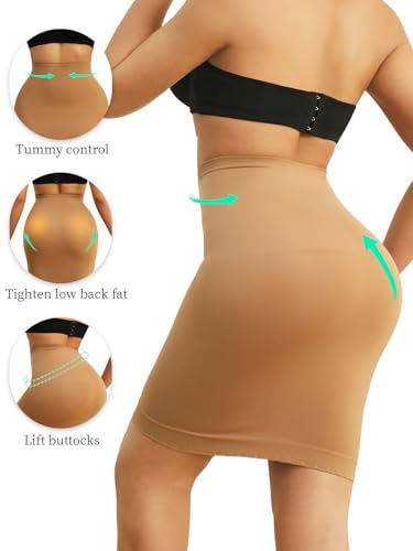 Shapewear Slips Seamless Tummy Control Half Slip Under Dress Tight Skirt Undergarments Body Shaper4